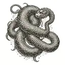Scorpio with snake and 2001 birth year tattoo design idea