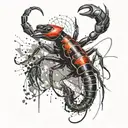 Scorpion with snake  tattoo design idea