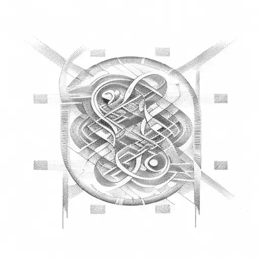 Music Notes in a DNA strand tattoo design idea