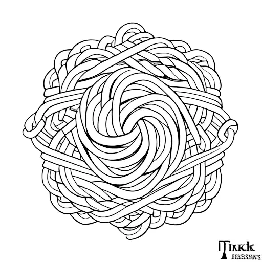 braided rope square knot tattoo design idea