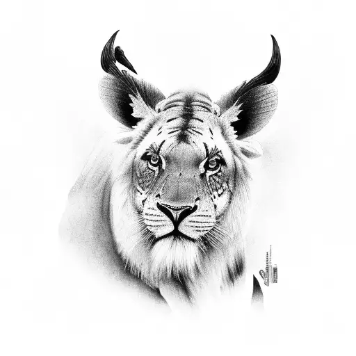 black and grey african big 5 tattoo design idea