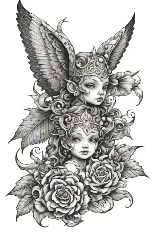 lokis children tattoo design idea