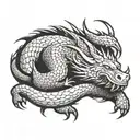 The Fearsome Sleeping Dragon  tattoo design idea
