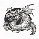 The Fearsome Sleeping Dragon  tattoo design idea