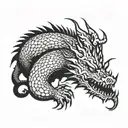 The Fearsome Sleeping Dragon  tattoo design idea