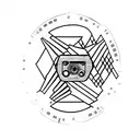 audio cassette rewound by a pencil tattoo design idea