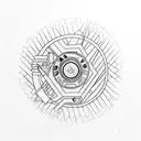 audio cassette rewound by a pencil tattoo design idea