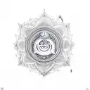 shiva with om tattoo design idea