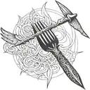 heretic fork tattoo design idea