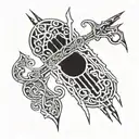 heretic fork tattoo design idea