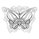 butterfly tramp stamp tattoo design idea