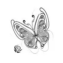 butterfly tramp stamp tattoo design idea