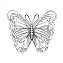 butterfly tramp stamp tattoo design idea