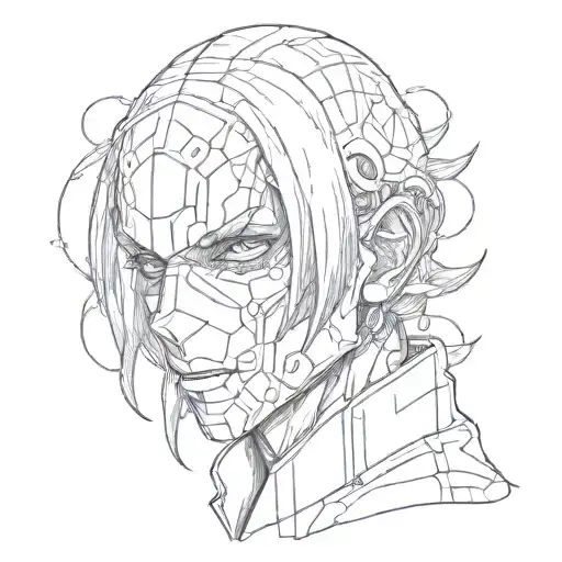 eto tokyo ghoul mask tattoo design idea