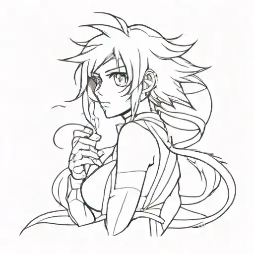 anime character tattoo design idea