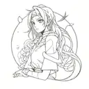 anime character tattoo design idea