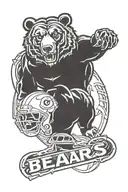 A Chicago Bears themed tattoo incorporating elements of football and the team logo tattoo design idea