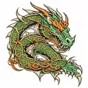 celtic dragon wrapped tattoo design idea