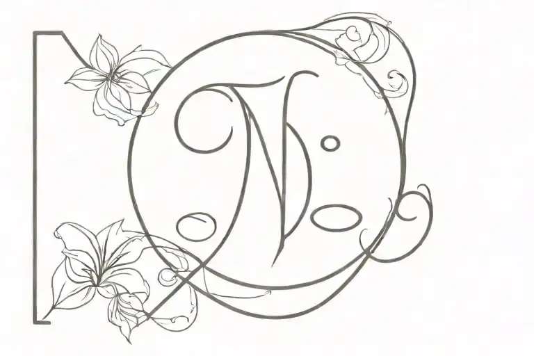 DD initials sexy tattoo design idea