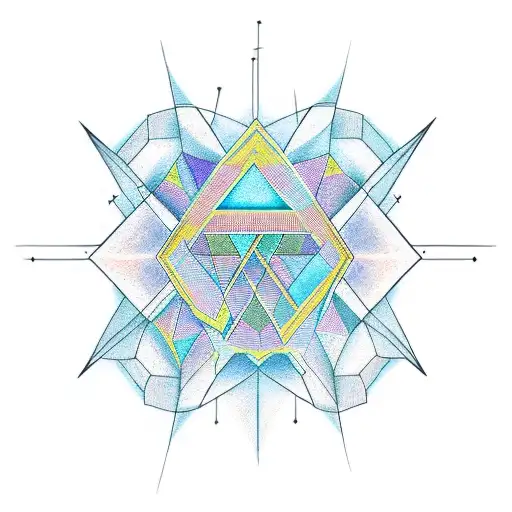 Geometric like tattoo symbolizing growth, knowledge, intellegence tattoo design idea