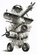 civil aviation themed tattoo tattoo design idea