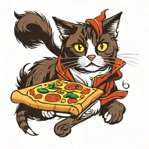Harry Potter, Pizza, Cat tattoo design idea