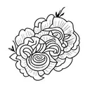 carnation with two doves tattoo design idea