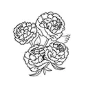 carnation with two doves tattoo design idea