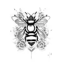 bumble bee tattoo design idea