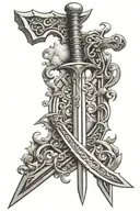 Excalibur sword  tattoo design idea