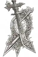 Excalibur sword  tattoo design idea