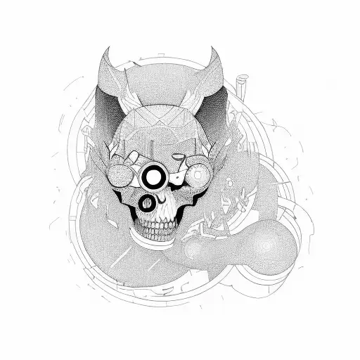 represents, in the area of the back, and the right and left shoulder, a radical, stylized, angry, black, lines, harmony tattoo design idea