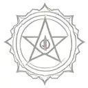 trishul trident vel Vishnu chakra symbols representing tattoo design idea