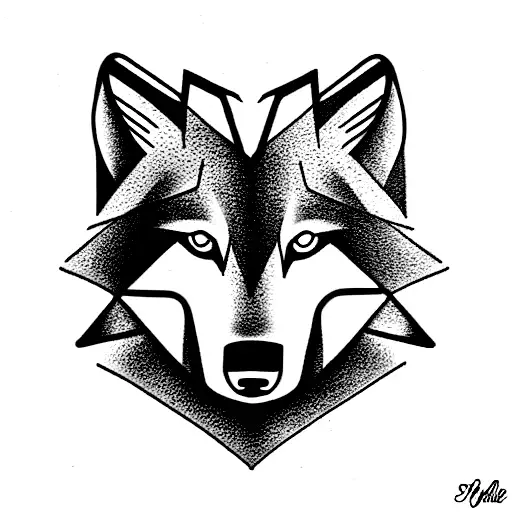 Wolf and Canary tattoo design idea