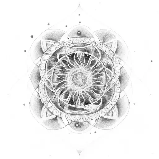 Galaxy, Fibonacci spirale tattoo design idea