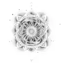 Galaxy, Fibonacci spirale tattoo design idea