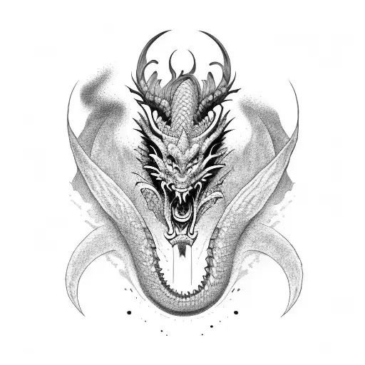Western Dragon tattoo design idea