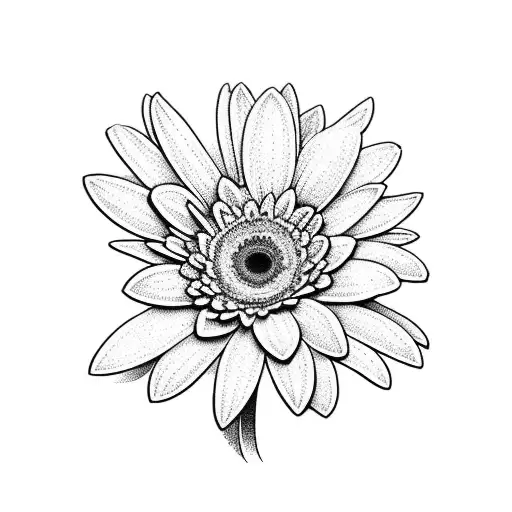 Gerbera flowers tattoo design idea