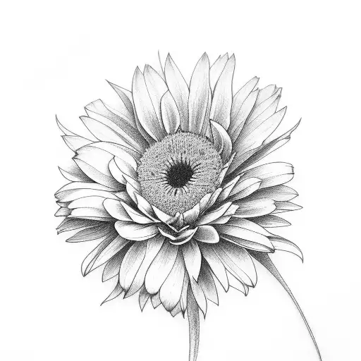 gerberas bouquet  tattoo design idea