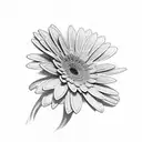 multiple gerbera flowers tattoo design idea