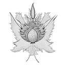 thistle tattoo design idea