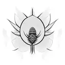thistle tattoo design idea