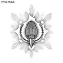 thistle tattoo design idea