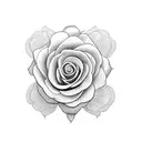 Flor Rosa China tattoo design idea