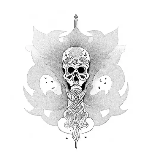 time and death, honor, loyalty, family tattoo design idea