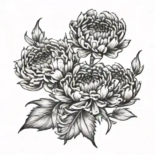 A tattoo design of a bachelor's button flower intertwined with a subtle nod to the pleasures of indulging in one's desires tattoo design idea