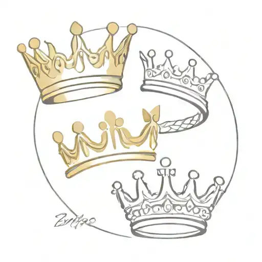 1979 and 1980 with a Queen crown and a King crown tattoo design idea