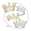 1979 and 1980 with a Queen crown and a King crown tattoo design idea