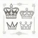 1979 and 1980 with a Queen crown and a King crown tattoo design idea
