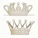 1979 and 1980 with a Queen crown and a King crown tattoo design idea